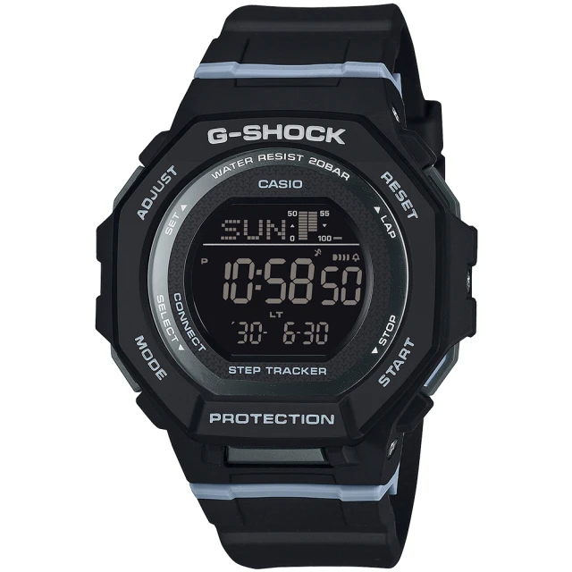 CASIO 卡西歐 G-SHOCK 藍牙 八角防護運動計步手錶 雙12 優惠 聖誕 禮物(GMD-B300-1/速)