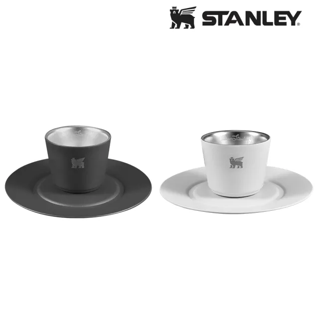 【STANLEY】官方直營 晨光時刻 雙層不鏽鋼濃縮咖啡杯盤組(馬克杯/咖啡杯/茶杯)