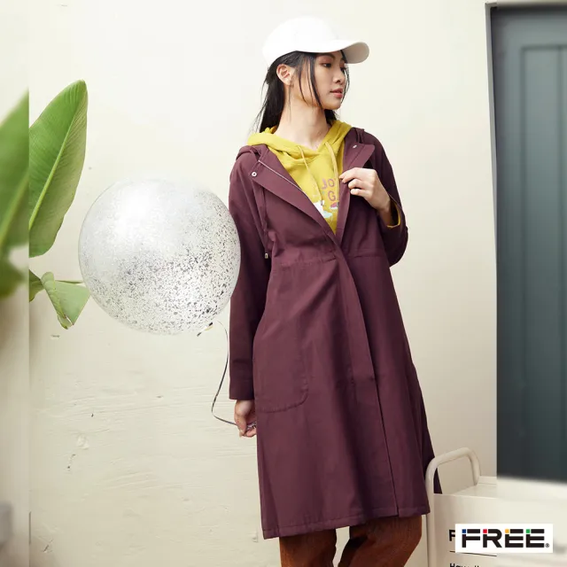 【FREE】MRSA防風防潑水抗菌連帽風衣外套(3色)