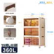 【ONE HOUSE】麥樂雙開磁吸折疊收納櫃/收納箱-任選(400L-70寬四層/360L-75寬三層)