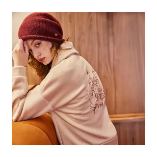 【Diffa】異素材拼接後背質感繡花設計針織衫-女