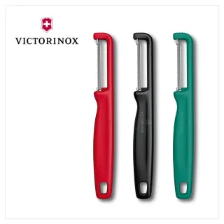 【VICTORINOX 瑞士維氏】IOTA系列 直式鋸齒形削皮器 紅/黑/綠(6.0943.1/6.0943.3/6.0943.4)
