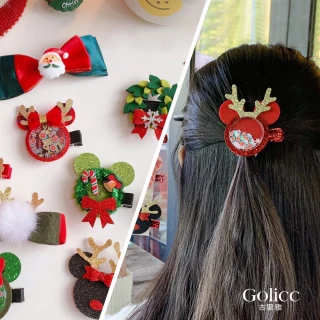【Golicc】歡樂耶誕 造型髮夾 多款(雙十 萬聖節 生日 髮飾 頭飾 瀏海夾)