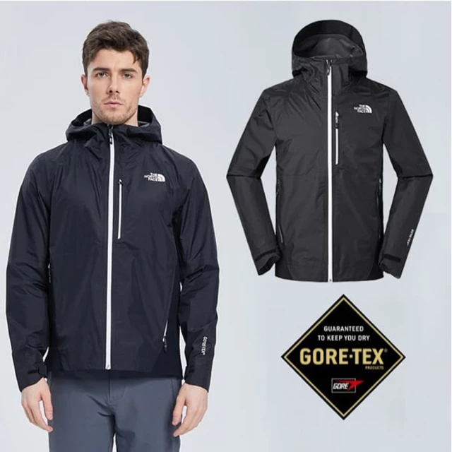 The North Face 男 Gore-Tex 彈性防水透氣耐磨連帽外套夾克(3V84-JK3 黑 N)