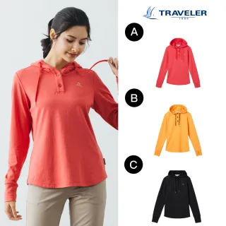 【TRAVELER 旅行者】女款消臭吸排拇指孔上衣｜232TR803(帽T/上衣)