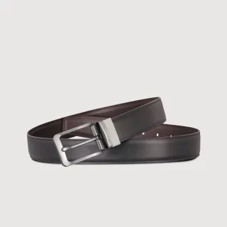 【BRAUN BUFFEL 德國小金牛】交換禮物 台灣總代理 商務型男 簡約造型穿針式皮帶-銀色(BF24S-RO227T42-SNK)