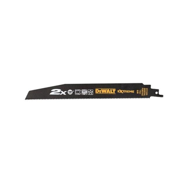 【DEWALT 得偉】雙金屬破壞用金屬及PVC快速切割軍刀鋸片228mm 5入裝(DT2308L-QZ)
