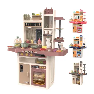 【i-Smart】豪華65件 噴霧廚房玩具(聲光廚台｜家家酒｜兒童玩具｜仿真廚房玩具)