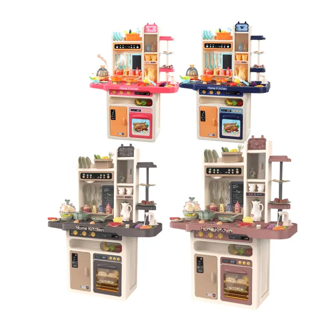 【i-Smart】豪華65件 噴霧廚房玩具(聲光廚台｜家家酒｜兒童玩具｜仿真廚房玩具)