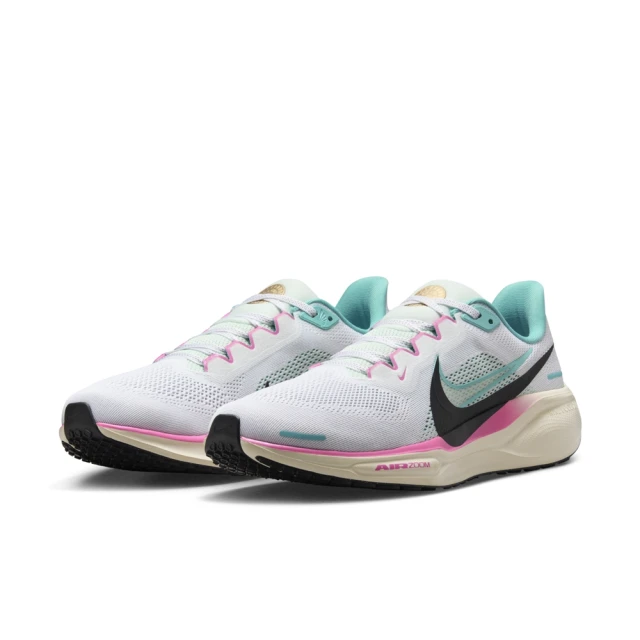 NIKE 耐吉 運動鞋 慢跑鞋 路跑 男鞋 AIR ZOOM PEGASUS 41 白 粉 綠 小飛馬 緩震(HM3703161)