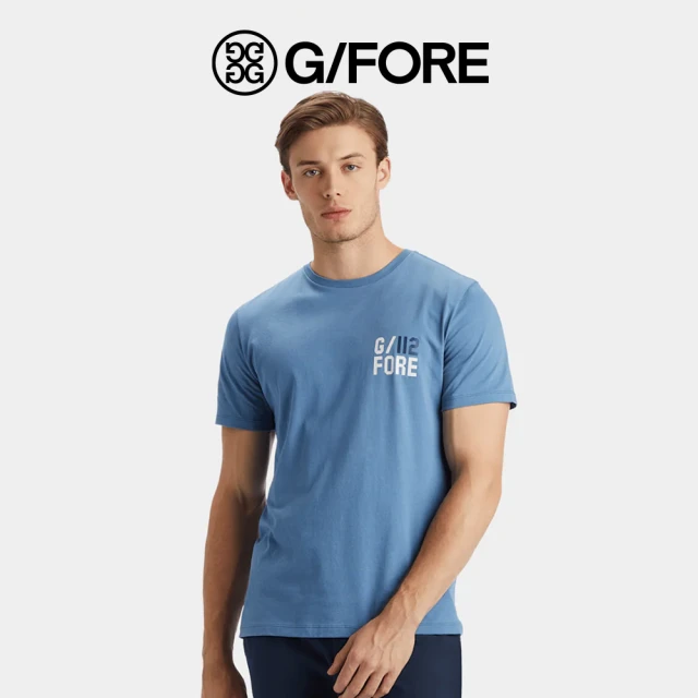 G/FORE COTTON TAILORED FIT TEE 男士 圓領短袖上衣 藍色