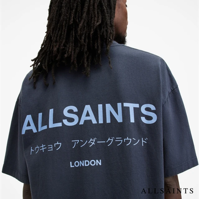 ALLSAINTS UNDERGROUND 純棉寬鬆短袖LOGOT恤 M071PB(寬鬆版型)