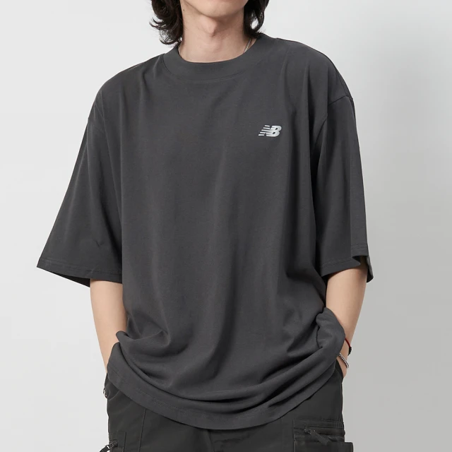 NEW BALANCE Shifted Oversized 男款 灰黑色 上衣 寬鬆 休閒 短袖 MT41554ACK