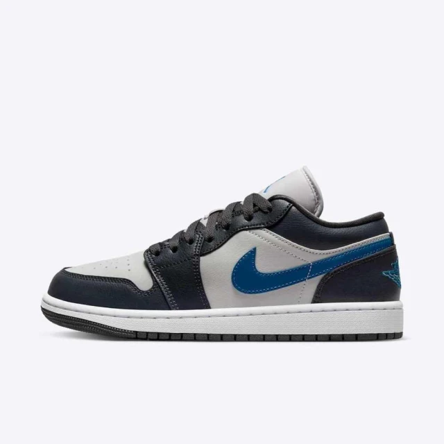 NIKE 耐吉 Wmns Air Jordan 1 Low 女 運動休閒鞋 喬丹 低筒 深灰 藍(DC0774-040)