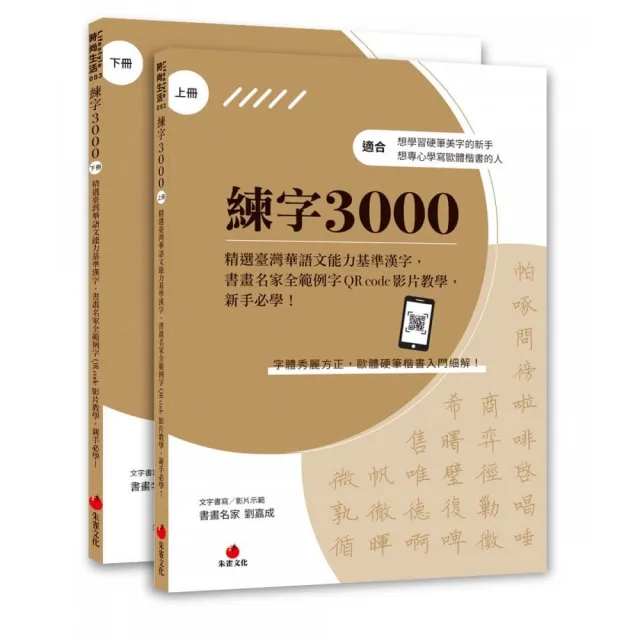 練字3000（上下冊不分售）：精選臺灣華語文能力基準漢字，書畫名