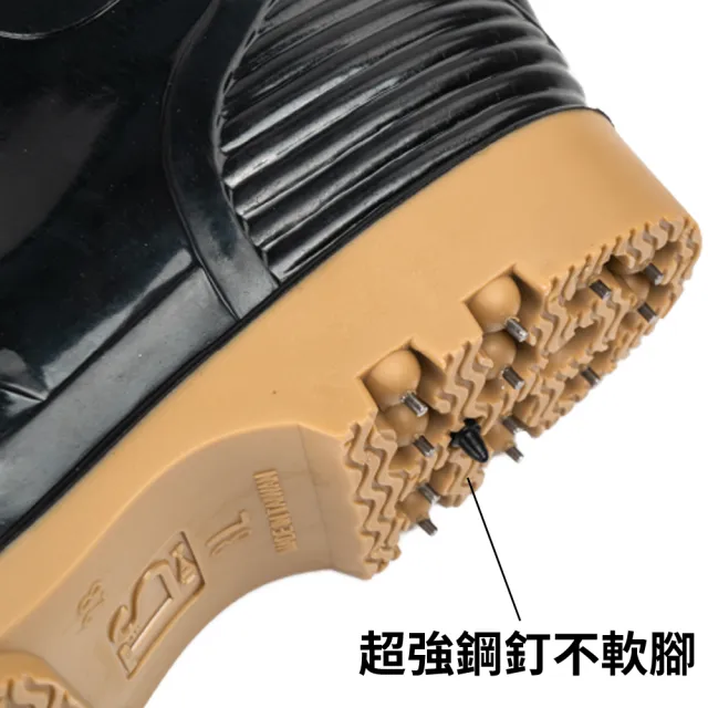 台興牌】台灣製造一體成形不鏽鋼釘雨鞋TS-2300(釘雨鞋雨鞋登山鞋防滑磯