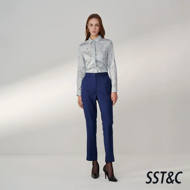 【SST&C】女裝 寶藍色直筒版西裝褲01022411001(換季65折)