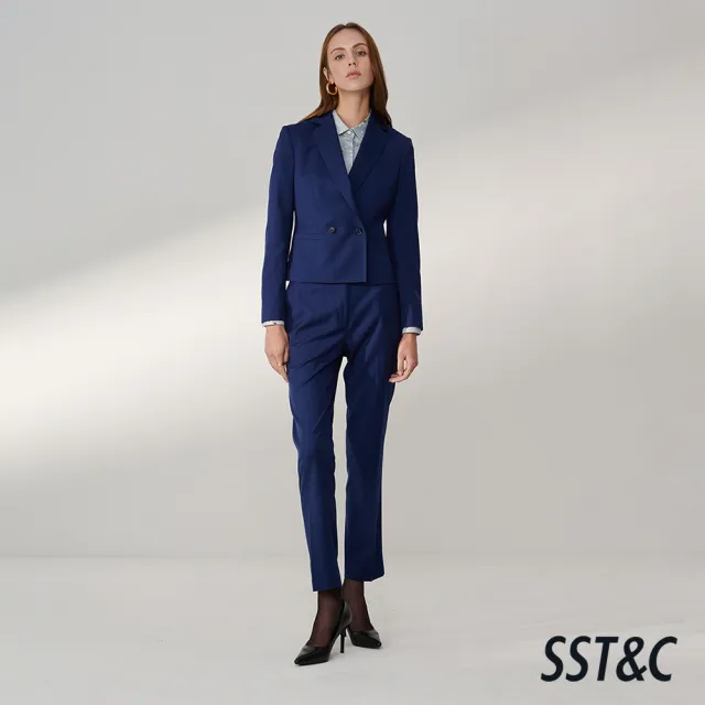 【SST&C】女裝 寶藍色直筒版西裝褲01022411001(換季65折)
