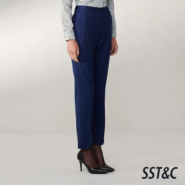 【SST&C】女裝 寶藍色直筒版西裝褲01022411001(換季65折)