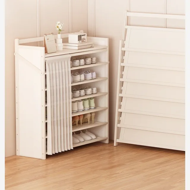 【耐家旗艦店】簡易免安裝折疊鞋櫃-120X23.8X105cm(鞋櫃/玄關櫃/鞋子收納櫃/防傾倒鞋櫃/預購15天)