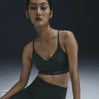 【NIKE 耐吉】運動內衣 輕度支撐 可調式 女 AS W NK DF INDY LGT SPT BRA 綠色(FD1063338)