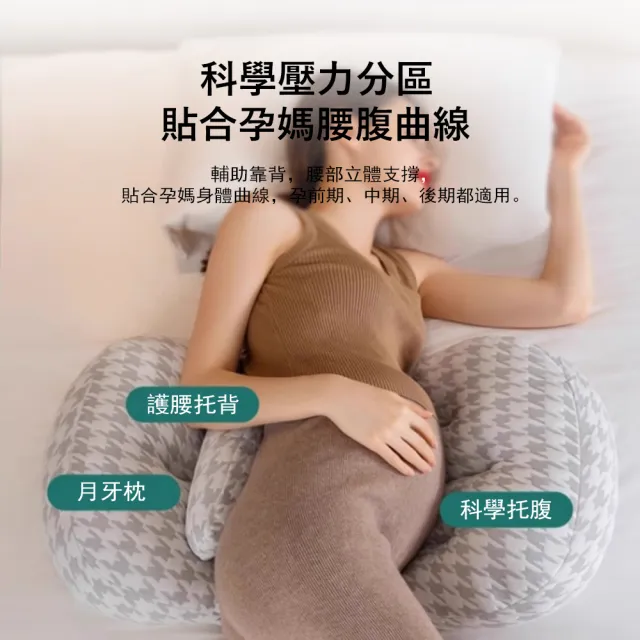 【Jonyer】升級雙拼孕婦U型側睡枕 3D立體透氣 側臥護腰枕 托腹枕 舒睡枕 靠腰墊