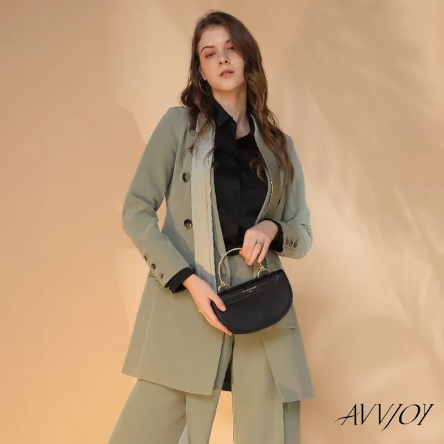 【AVVJOY 艾薇卓爾】領帶西裝外套(短版 大衣 外套 小西裝 西裝外套 百搭外套 保暖外套 AVV2228XZ)