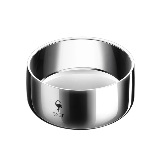 【PUSH!】廚房用品 316不銹鋼碗 12CM碗附湯匙 雙層隔熱飯碗  兒童碗防燙耐摔碗(碗 附湯匙12CM小號 E195)