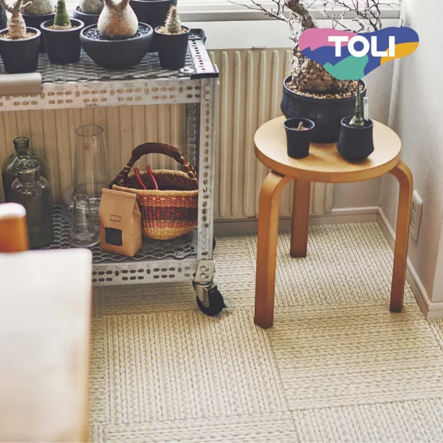 【TOLI 東理 台灣總代理】日本製 居家方塊拼貼地毯 40×40 10片裝(保暖地毯/易清洗/寵物地墊)