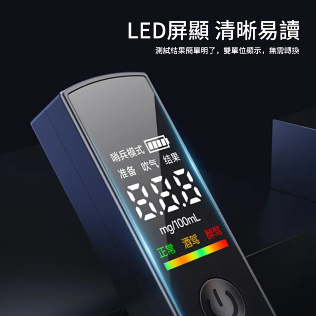 【Dep】高靈敏度酒精測試儀 吹氣式酒精檢測器 隔夜酒測試器 便攜式數顯測酒器 A808(酒測棒 酒測機 查酒駕)