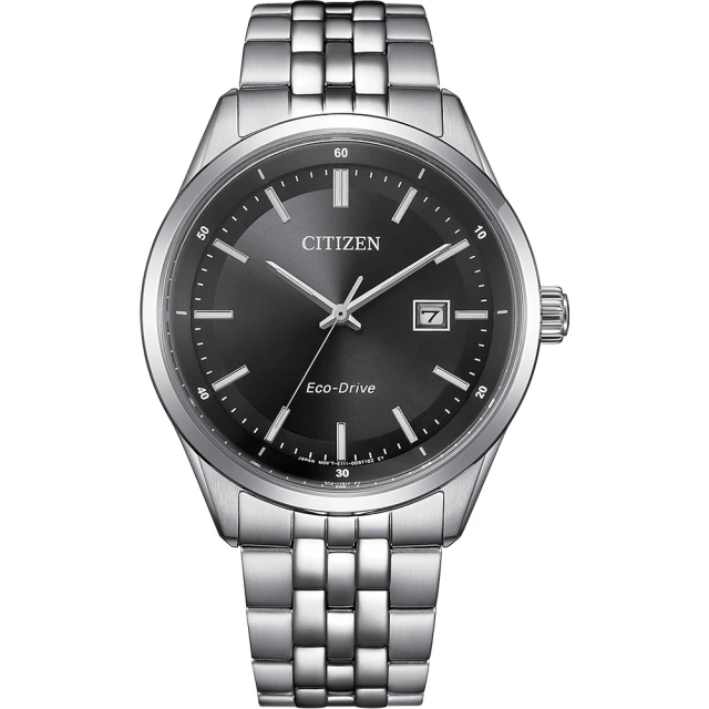 CITIZEN 星辰 GENT’S 光動能 簡約三針手錶 41MM-黑面(BM7560-59E)