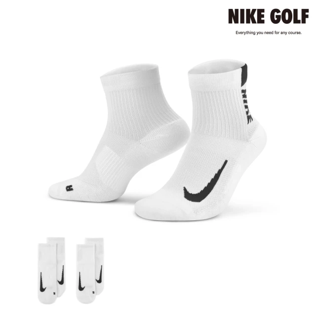 NIKE GOLF 男女同款 Nike Multiplier 跑步短襪2雙入(白色/黑色)