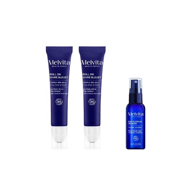 【Melvita 蜜葳特】亮眼滾珠凝露雙件組(矢車菊亮眼滾珠凝露10mlx2)