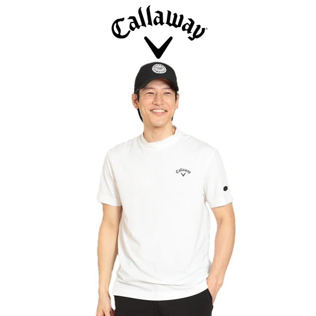 Callaway 卡拉威 COOL LINING EYELET NECK SHIRT 男士 內涼感小立領短袖上衣 白色