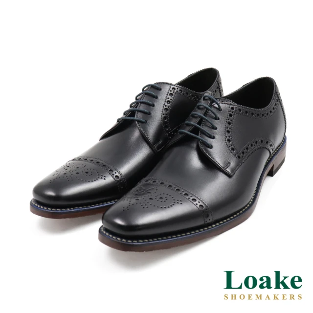 Loake 英國原廠經典低調簡約三孔綁帶德比鞋 黑色(LK1