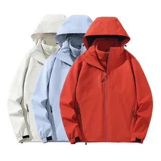 【Alishia】男女款三合一絨裡防風外套 衝鋒外套-女款 S-2XL(黑 / 白 / 黃 / 淺藍  / 粉 / 紫)