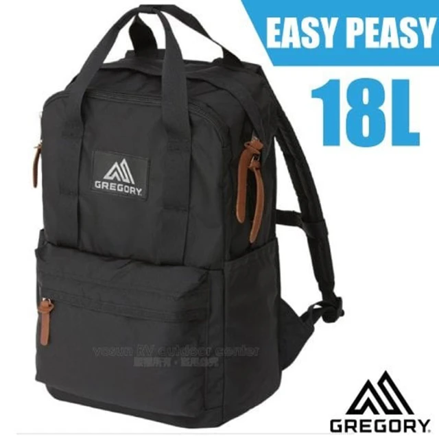 Gregory EASY PEASY DAY 日用雙肩休閒後背包18L /多口袋設計(103868-1041 黑)