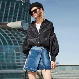 【mia mia】深淺剪接牛仔褲裙