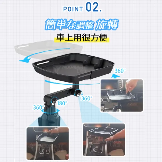 【木馬特實驗室】車用摺疊托盤 1入(車用伸縮餐盤 車用置物架 車用小餐桌 車用置物架 大餐盤)