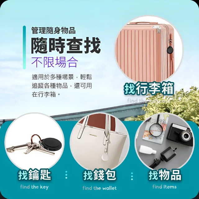 【u-ta】無距離GPS定位物品防丟追蹤器ITAG(限IOS系統用 包包 行李 貴重品 防丟器 可定位找尋)