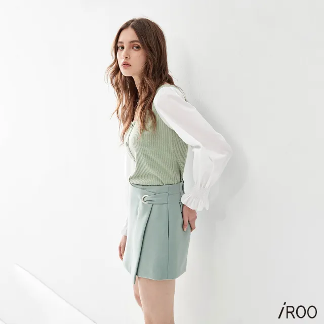 【iROO】側環飾活片短褲