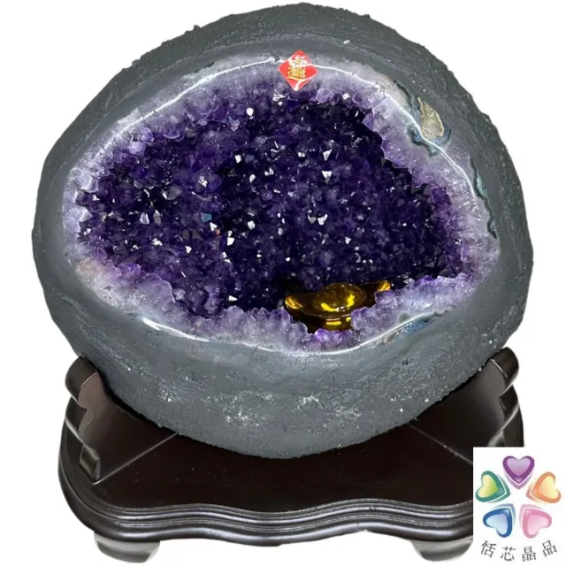 【恬芯晶品】S50精選烏拉圭紫晶洞5.15KG錢袋子(圓洞聚財招財貴人開運風水帝王紫水晶新居禮物補財庫聖誕節)