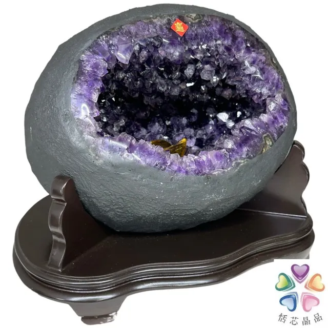 【恬芯晶品】S54精選烏拉圭紫晶洞6.28KG錢袋子(圓洞聚財招財貴人開運風水帝王紫水晶新居禮物補財庫聖誕節)