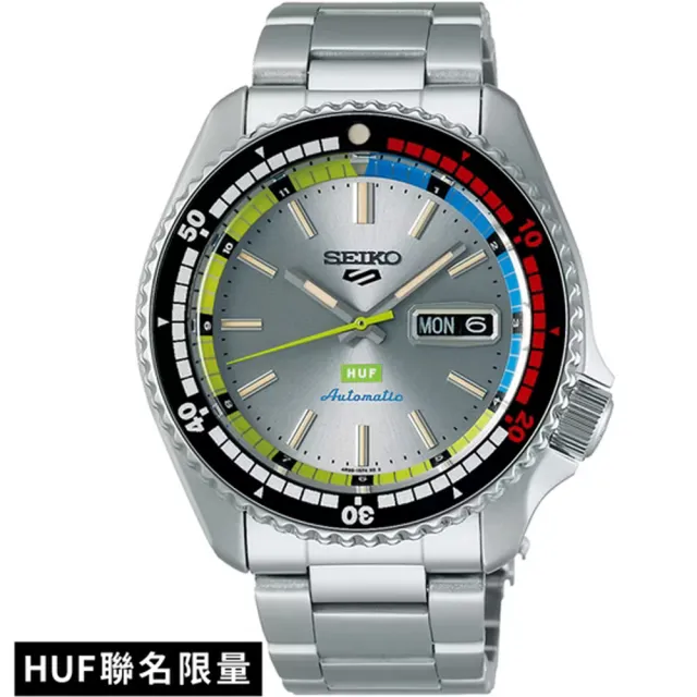 【SEIKO 精工】5 Sports HUF聯名機械錶-42.5mm_SK040(4R36-16J0N/SRPL33K1) 七夕 送禮自用