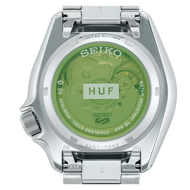 【SEIKO 精工】5 Sports HUF聯名機械錶-42.5mm_SK040(4R36-16J0N/SRPL33K1) 七夕 送禮自用