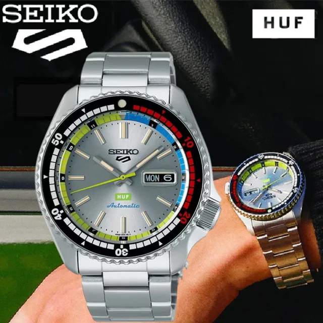 【SEIKO 精工】5 Sports HUF聯名機械錶-42.5mm_SK040(4R36-16J0N/SRPL33K1) 七夕 送禮自用