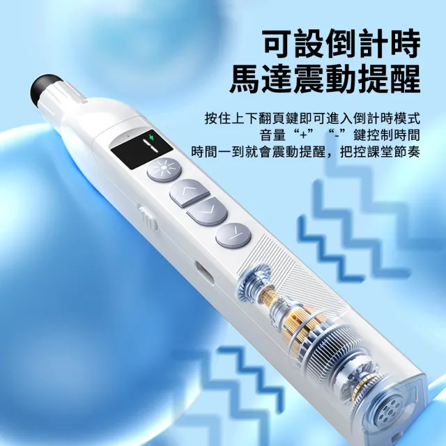 【Zenithy】可伸縮55cm4節 多功能數顯紅光雷射無線簡報筆 商務用會議型簡報遙控器 PPT翻頁筆教師教鞭雷射筆