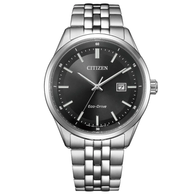 CITIZEN 星辰 簡約紳士藍寶石鏡面光動能腕錶(BM7560-59E)