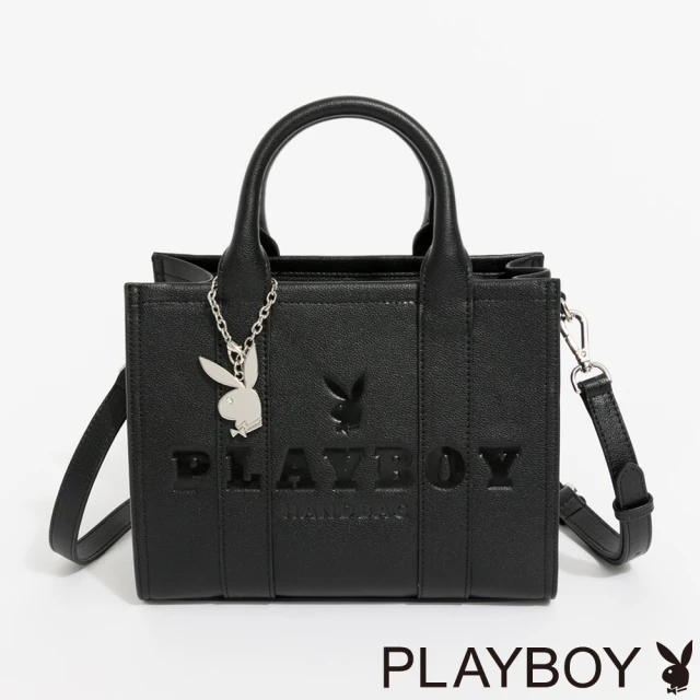 PLAYBOY 手提包附長背帶 Trendy系列(黑色)