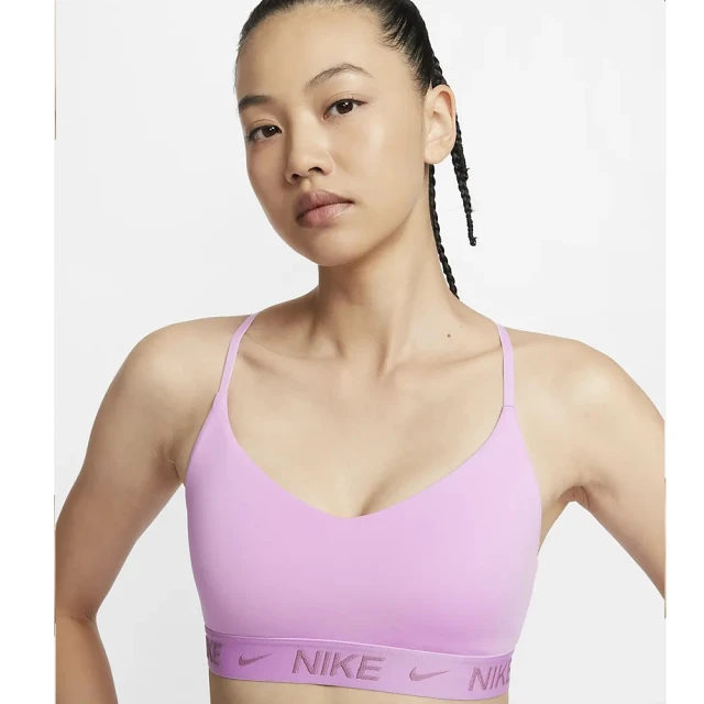 NIKE 耐吉 運動內衣 AS W NK DF INDY LGT SPT BRA 粉色 低強度 可調節 瑜珈 透氣排汗(FD1063-632)